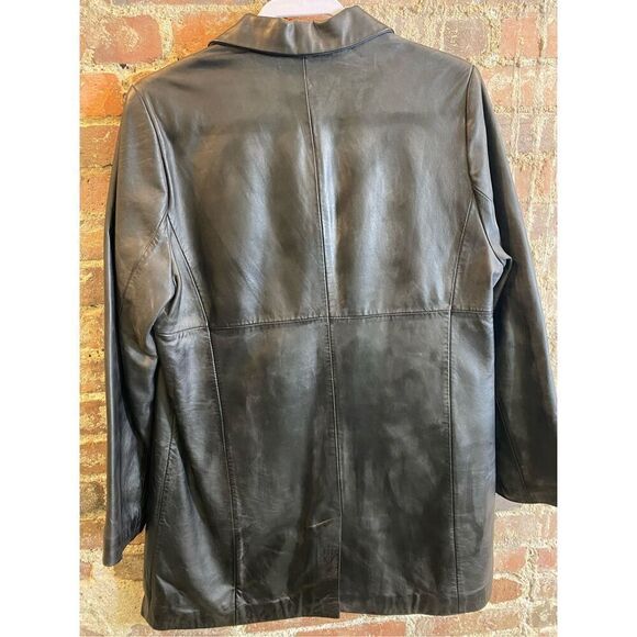 Croft & Barrow Black Lambskin Leather Full Zip Jacket Women’s Medium - Picture 11 of 12
